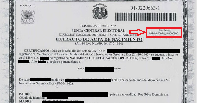 Dónde puedo solicitar un certificado de nacimiento en República Dominicana