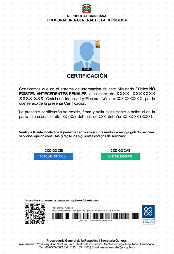 como puedo obtener una certificacion de antecedentes penales en republica dominicana