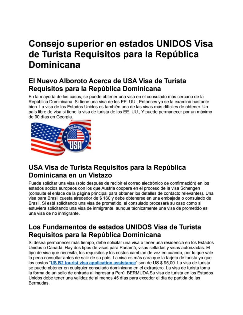 cuales son los requisitos para obtener una visa en republica dominicana