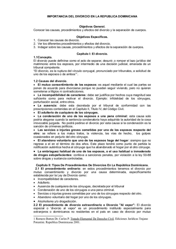 divorcio por diferencias irreconciliables en republica dominicana