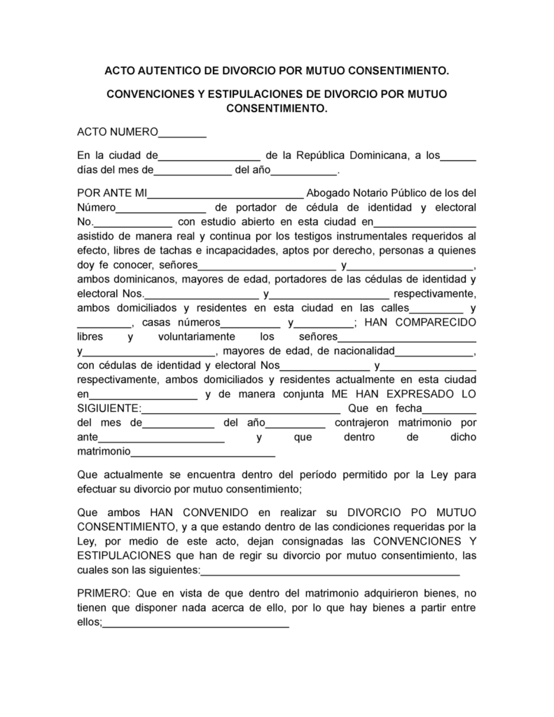 divorcio por mutuo acuerdo en republica dominicana explicado