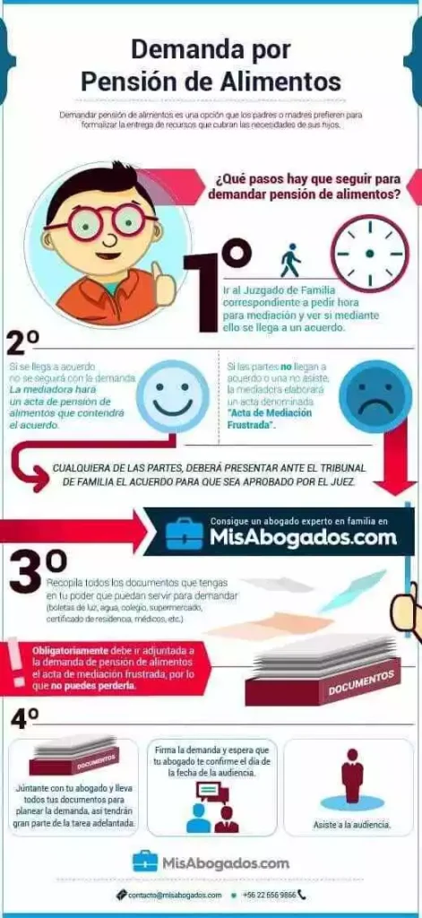 Procedimiento para solicitar pensiones de alimentos - Procedimiento para solicitar