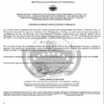 Certificado de antecedentes penales venezuela online