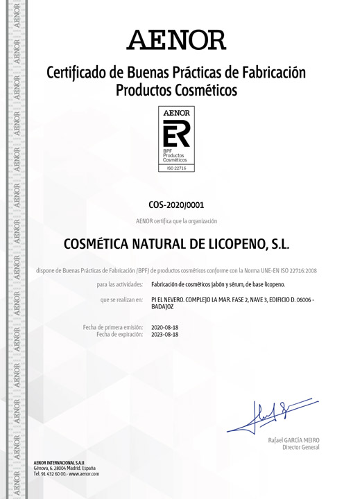 Certificado de buenas practicas de almacenamiento - Certificado de buenas