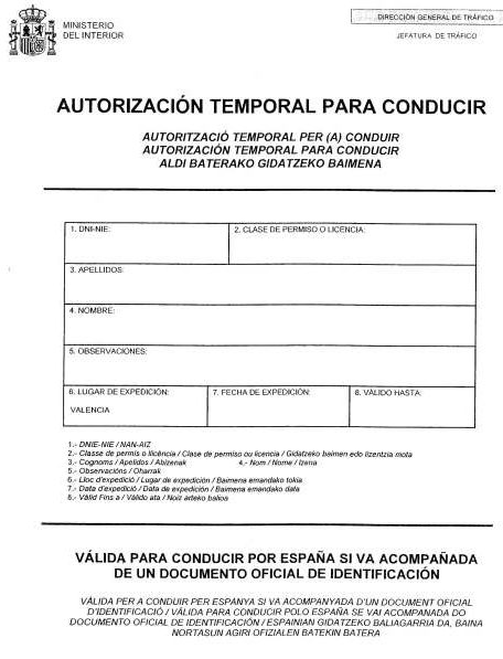 Certificado de licencia de conducir digitalizado - Certificado de licencia