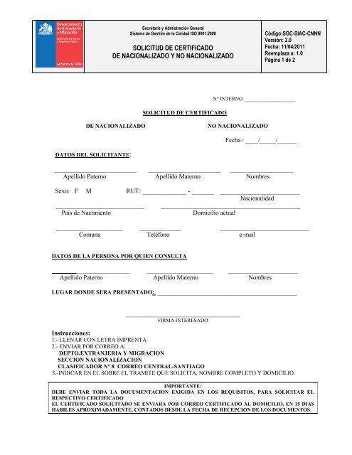 Solicitud de certificado de no antecedentes penales republica dominicana - Solicitud de certificado